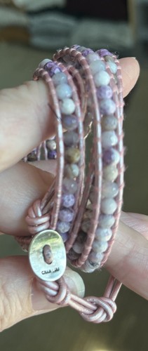 Chan Luu Multi-Colored Pink Beaded Wrap 30” Bracelet Stunning Perfect - Picture 4 of 9