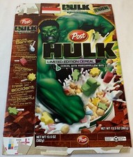 2003 Post INCREDIBLE HULK cereal box
