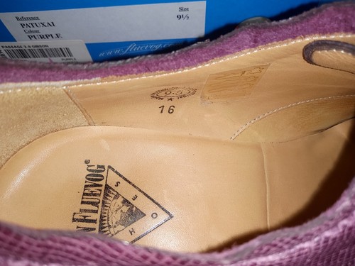John Fluevog Patuxai Purple Lace-up Shoe Size 9.5 US Passage 2.0 Gibson $280 - Picture 5 of 14