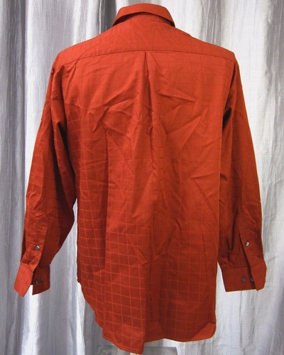 Crazy Horse A Claiborne Company Dress Shirt Size 15.5 (32-33) Rusty Brown Orange - Picture 6 of 9
