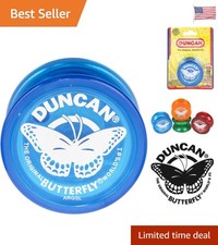 Beginner's Butterfly Yo-Yo in Blue   Ideal for String Tricks and Fun Skills
