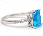 1CT Heat Treated Blue Topaz 925 Solid Sterling Silver Ring Sz 7 U1-1 — photo 2
