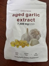 Odorless Aged Garlic Extract, 300 Softgels (250 mg per Softgel)