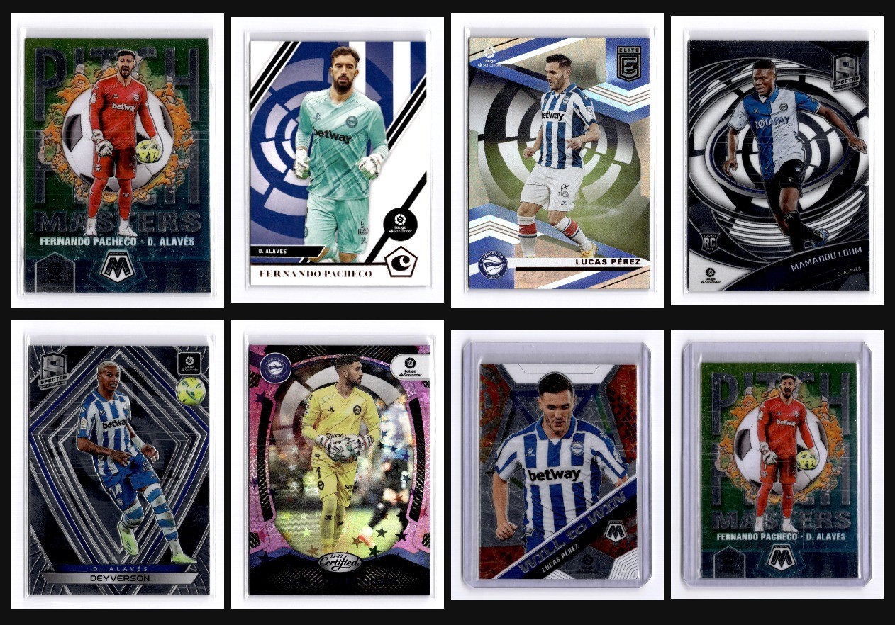 Fernando Pacheco Lucas Perez Deyverson 8 Card Lot Purple Astro D. Alaves Panini