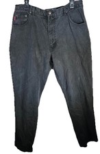 Vintage 90s Bugle Boy 750 Faded Black Baggy Relaxed Jeans Men s 38X32 READ
