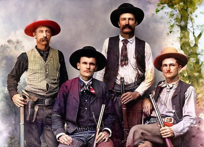 Old West Texas Ranger 1888 Cowboys Lawmen  8 x 10 photo Rare Colorized