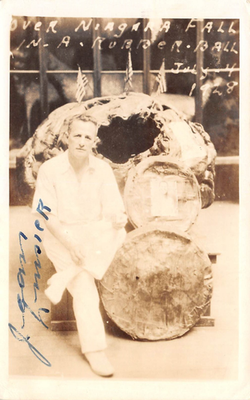 #ad #ad RPPC Daredevil Jean Lussier Niagara Falls Jumper NY 1928 Autographed Postcard $28.99