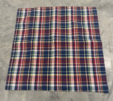 Vintage Ralph Lauren Garrison Madras Plaid Euro Pillow Sham Made in USA