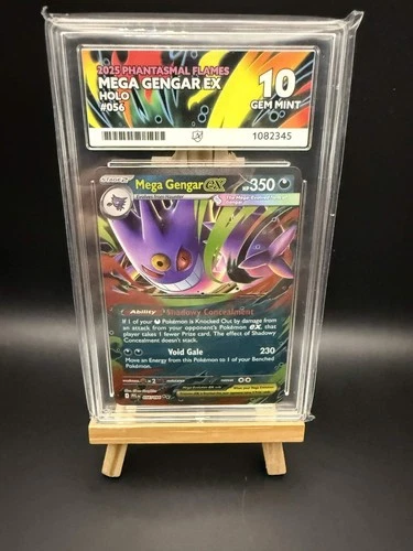 Mega Gengar ex 056/094 Phantasmal Flames ACE 10 Gem Mint Perfect Subgrades
