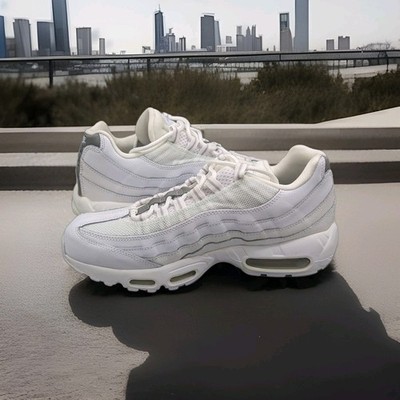 Nike Air Max 95 Essential White Pure Platinum Silver Mens Size 7.5