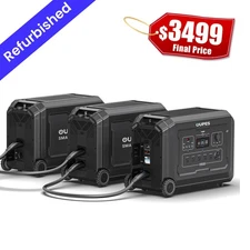 OUPES 15120Wh Mega 5 Power Station Solar Generator Kit+2*B5 Battery Home Backup