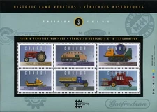 Canada Stamp #1552 - Historic Land Vehicles-3 (1995) 2 x 43¢, 2 x 50¢, 2 x 88¢
