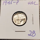 1945-P  MERCURY DIME BU-UNC  #28