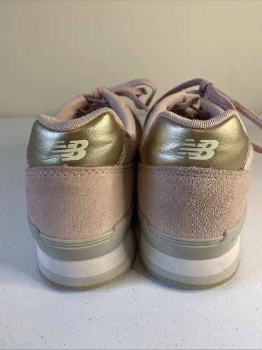 Zapatillas bajas V2 con logotipo de marca New Balance WL 996 US 11 rosa/dorado - Imagen 3 de 12
