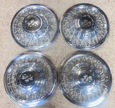 Set Of 4 Del-met D-m 13 Abs Universal Aftermarket Imitation Wire Hubcaps New Set Of 4 Del-met D-m 13 Abs Universal Aftermarket Imitation Wire Hubcaps New