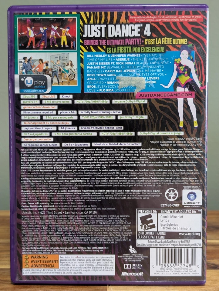 Just Dance 4 (Microsoft Xbox 360) ➡️CIB Complete  - Tested - Near Mint 📀! - Image 2 of 4