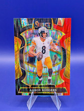 2025 Panini Select - Concourse Aaron Rodgers #51 Black & Red Shock Prizm