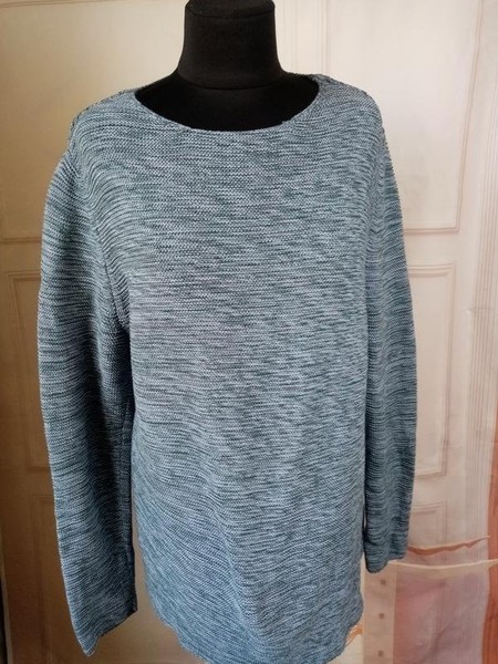 Women Peter Hahn Sweater Grey Cotton 46 / 3XL / 54