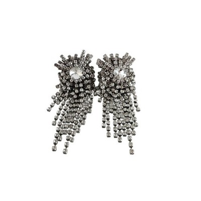 Alexandre Vauthier Clip-Ohrring mit Kristallverzierung Silber Metall