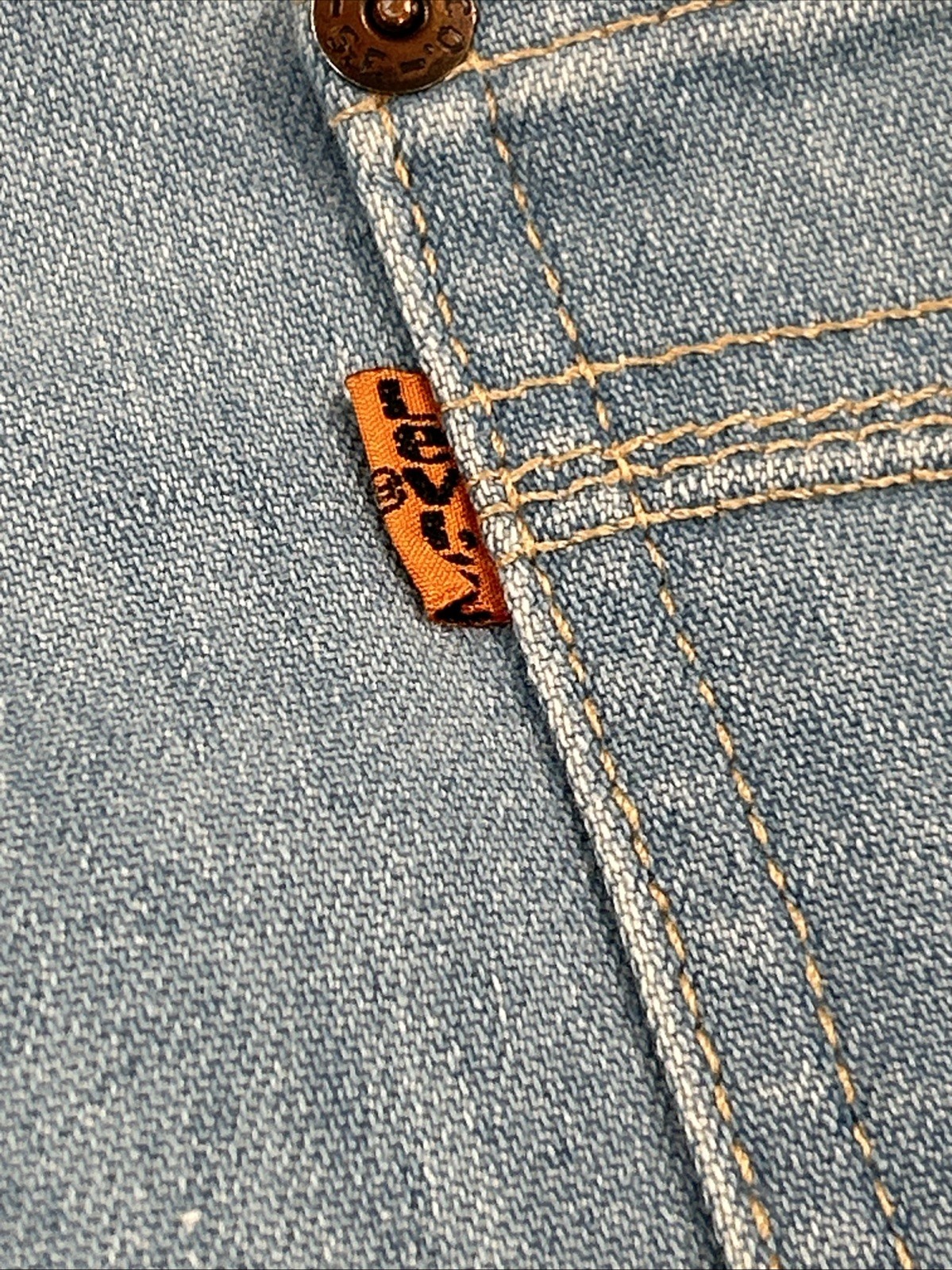 Levi's With A Skosh More Jeans Men 36 x 32 Denim Relaxed Fit Orange Tab Vintage thumbnail 11