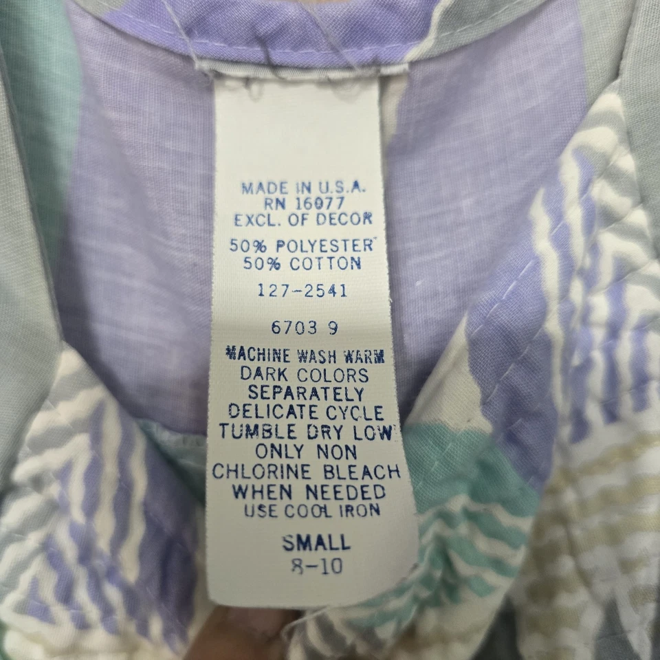 Maxi Vestido de Casa Floral Pastel Vintage Años 80 Pequeño Hecho en EE. UU. Foto 2 de 4