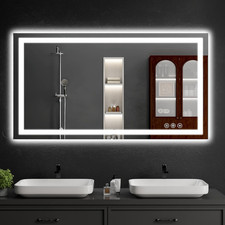 30"X48" LED Bathroom Mirror with Lights, Dimmable Anti-Fog Bathroom Vanity Mirro