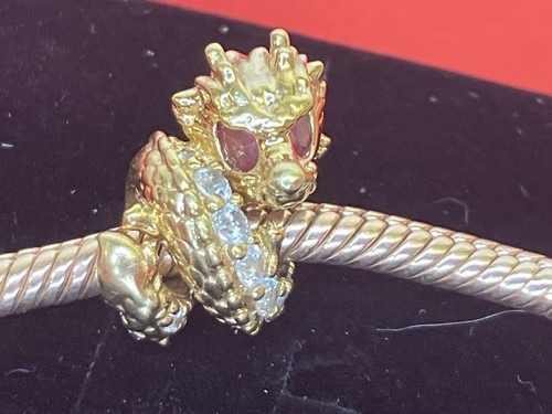 Pandora Moments Heart Bracelet 14k Rose Gold Plating With Chinese Dragon Charm - Picture 3 of 9