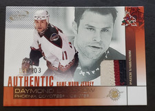 2002-03 Pacific Atomic Daymond Langkow 3 Color GW Jersey Patch Variation 139/203