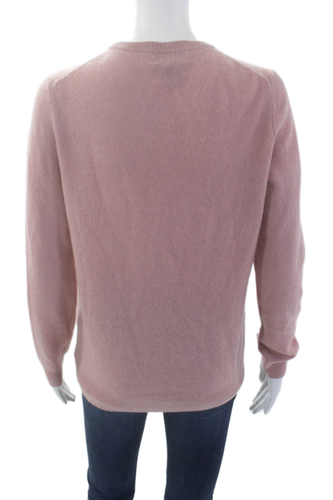 C by Bloomingdales Womens Cashmere Round Neck Pullover Sweater Top Pink Size M - Afbeelding 3 van 5
