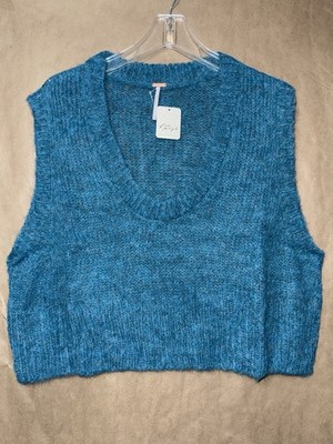 Free People Women's Dream Maker Vest Biscay Bay Large