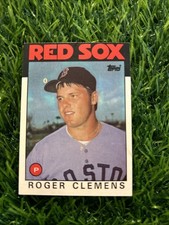 1986 Topps - Roger Clemens #661 Base Set Boston Red Sox Vintage Baseball Card C4