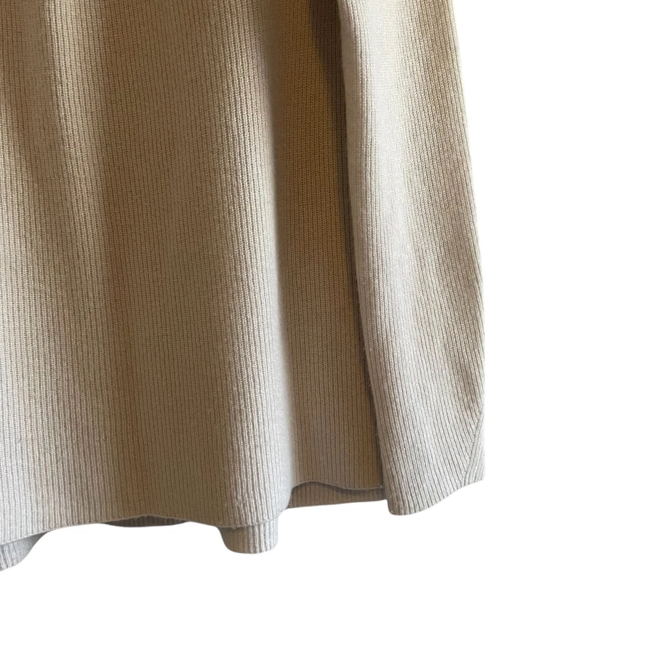 Vince 100% Cashmere Sweater Ribbed Mock Neck Cream Women's Size Medium - Image 2 of 4