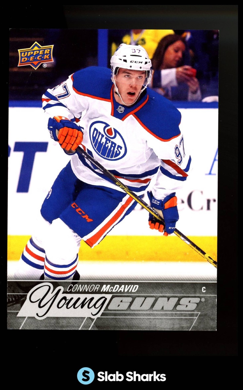 2015 UPPER DECK #201 CONNOR MCDAVID YOUNG GUNS JUMBO RC ROOKIE