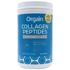 Orgain Collagen Peptides + Probiotics (25.6 oz / 1.6 lb) Unflavored Exp. 5/2027