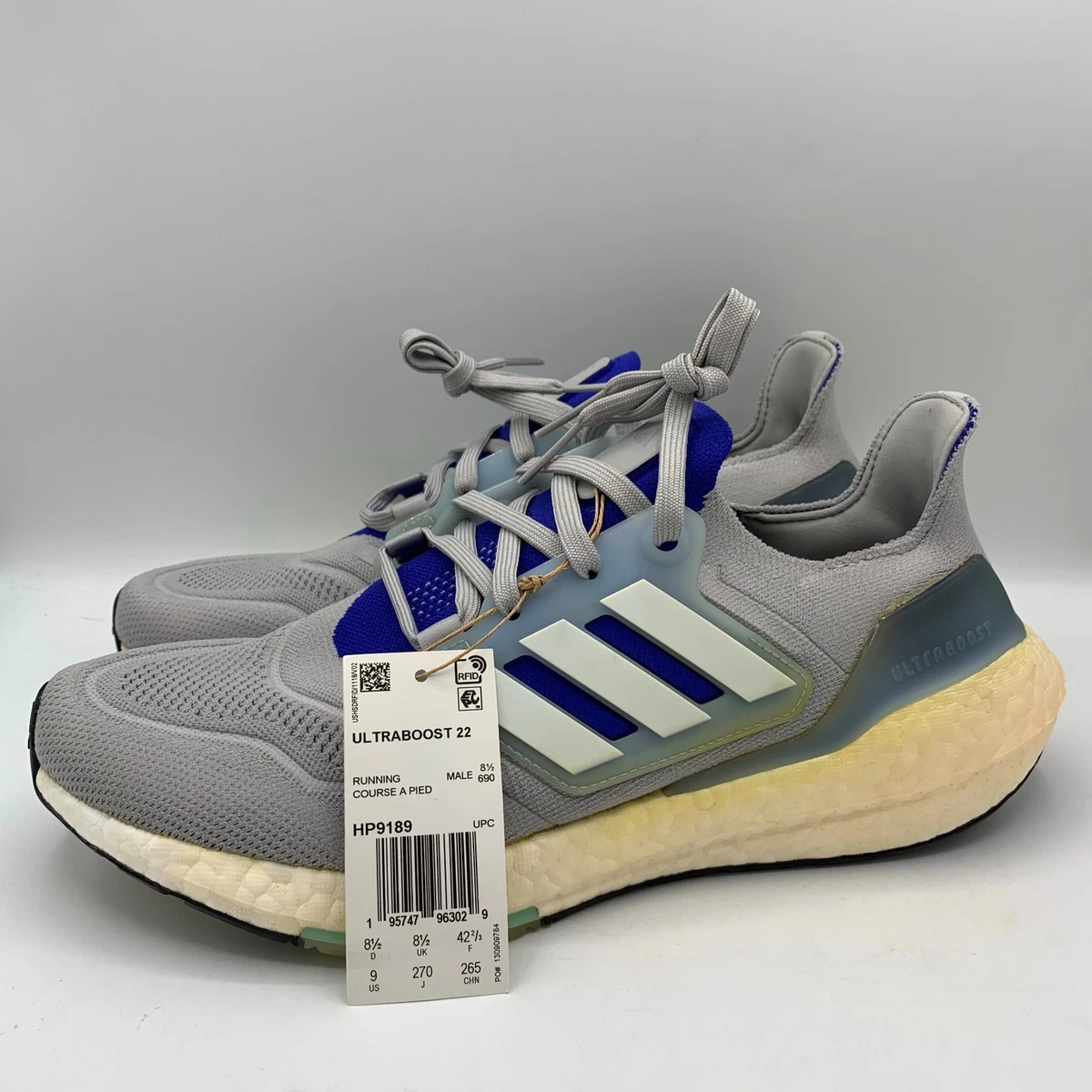 adidas UltraBoost 22 Grey Lucid Blue for Sale | Authenticity  display picture 2