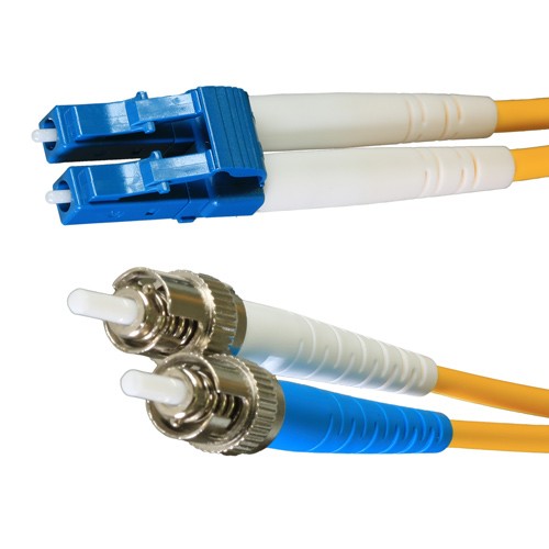 Cablenet 0.5m OS2 9/125 LC UPC - ST UPC Duplex Yellow LSOH Fibre Patch Lead