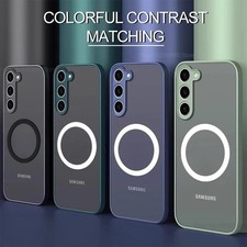 Magnetic Matte Armour Case For Samsung Galaxy S25 S24 S23 Ultra MagSafe Cover