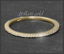 Diamant Memory/Eternity Ring, 0,30ct Brillanten, aus 585 Gelbgold, Damenring