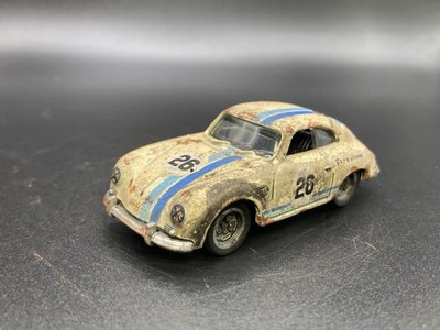 Porsche 356 Race Car Rusty Weathered Barn Find 1/64 Diecast Custom Matchbox Car