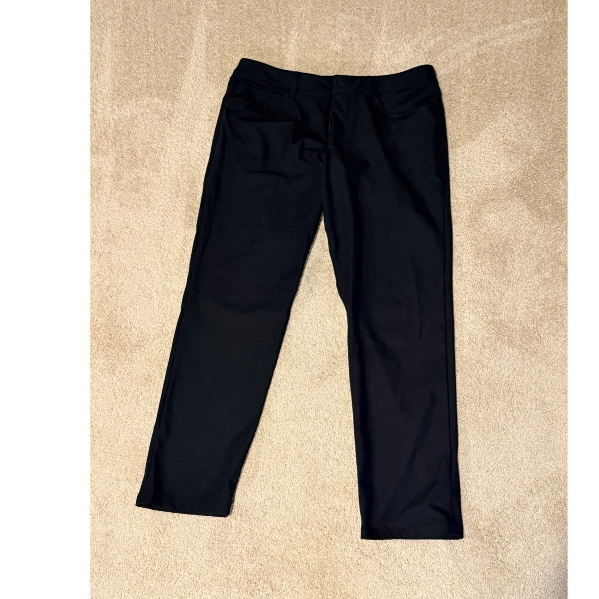 30x36 black dress pants Wrangler Men's Casuals Black Flat Front Pants