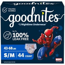 GoodNites Boys Nighttime Underwear Small/Medium 44 Ct