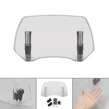 Universal Adjustable Windshield Clip On Wind Screen Deflector Extension Spoiler#