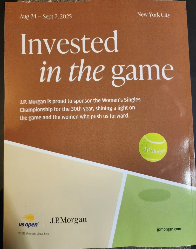 2025 PROGRAMA/GUÍA OFICIAL DE CAMPEONATO DE TENIS ABIERTO DE ESTADOS UNIDOS - Anuario Nuevo Foto 3 de 4