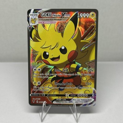 Pokémon Goku Pikachu VCOS Full Art Holo Card