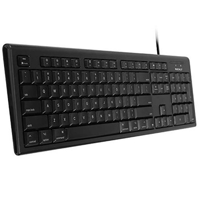 Macally Black 104 Key Full Size USB Keyboard for Mac (qkeyb)