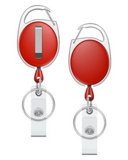 Uniclife 2 Pack Retractable Keychain, Retractable Badge Reel, Heavy Duty Badge