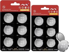 Tsrwuily Cr2032 Cr2450 3V Lithium Batteries 12 Pack  Long-Lasting Coin Cell