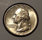 1949 d washington quarter bu brilliant uncirculated original roll silver coin