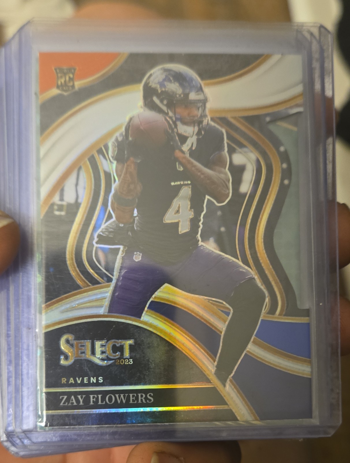 2023 Panini Select - Club Level Zay Flowers #201 Silver Prizm (RC)