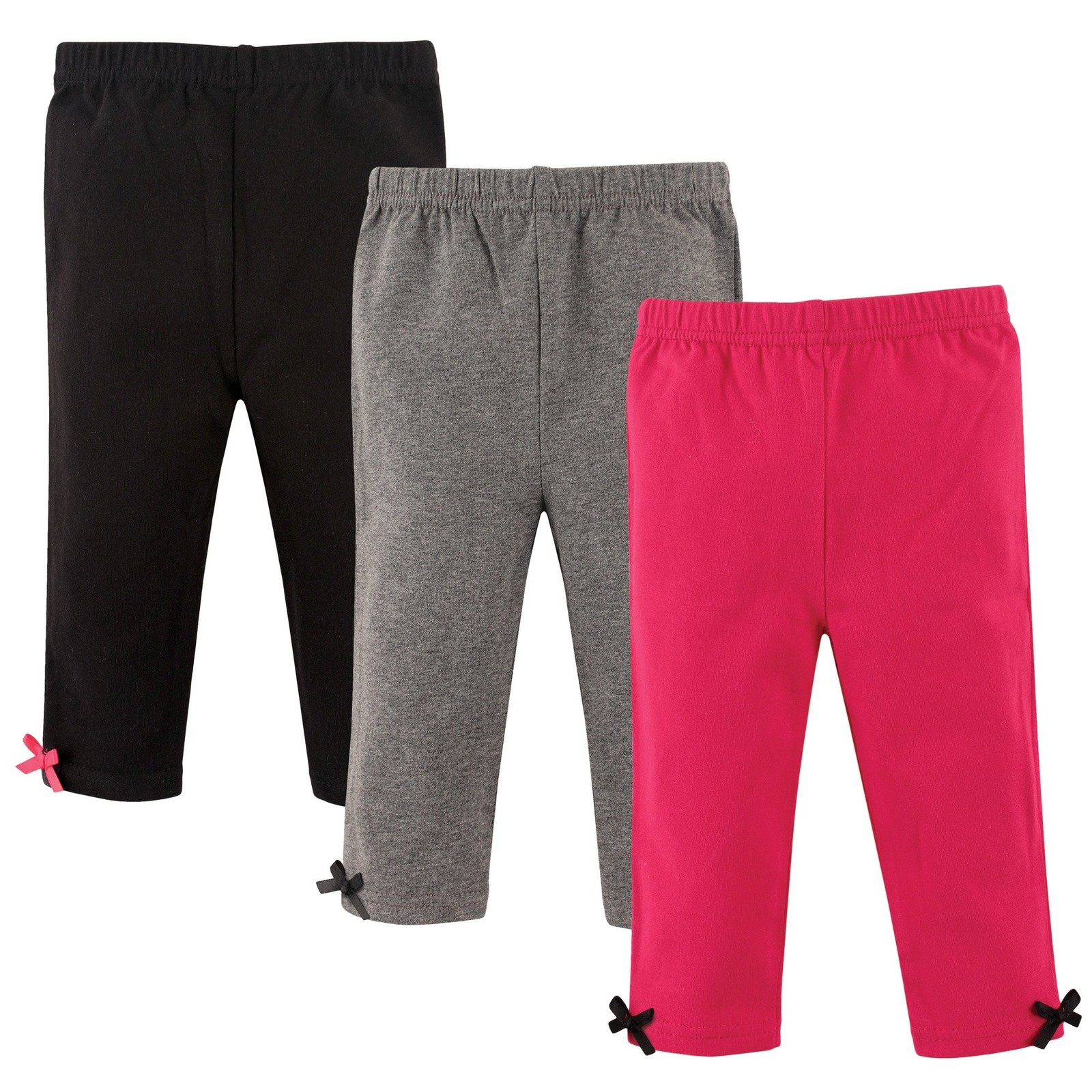 Hudson Baby Unisex Cotton Pants and Leggings 3T Rose Black